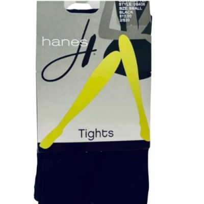 Hanes Womens Matte Opaque Tights with Control Top Size Small Color Black New